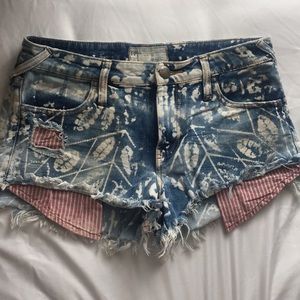 Free People Distressed Shorts with Pockets